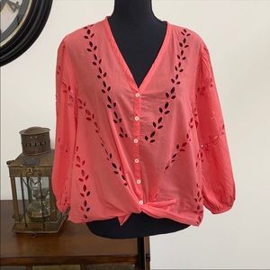 Lucky Brand Coral Blouse